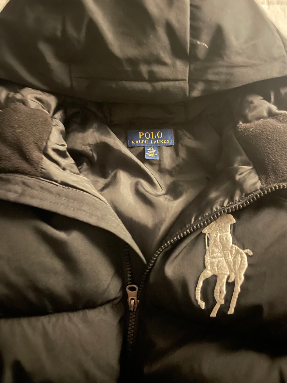 폴로 랄프로렌 화이트 빅포니 패딩 블랙 상품이미지4