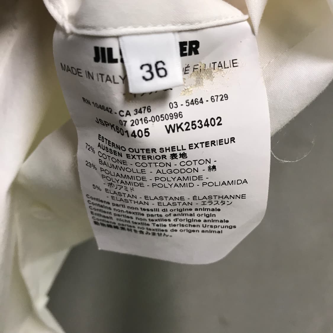 질샌더 화이트 셔츠 36(W) 상품이미지6