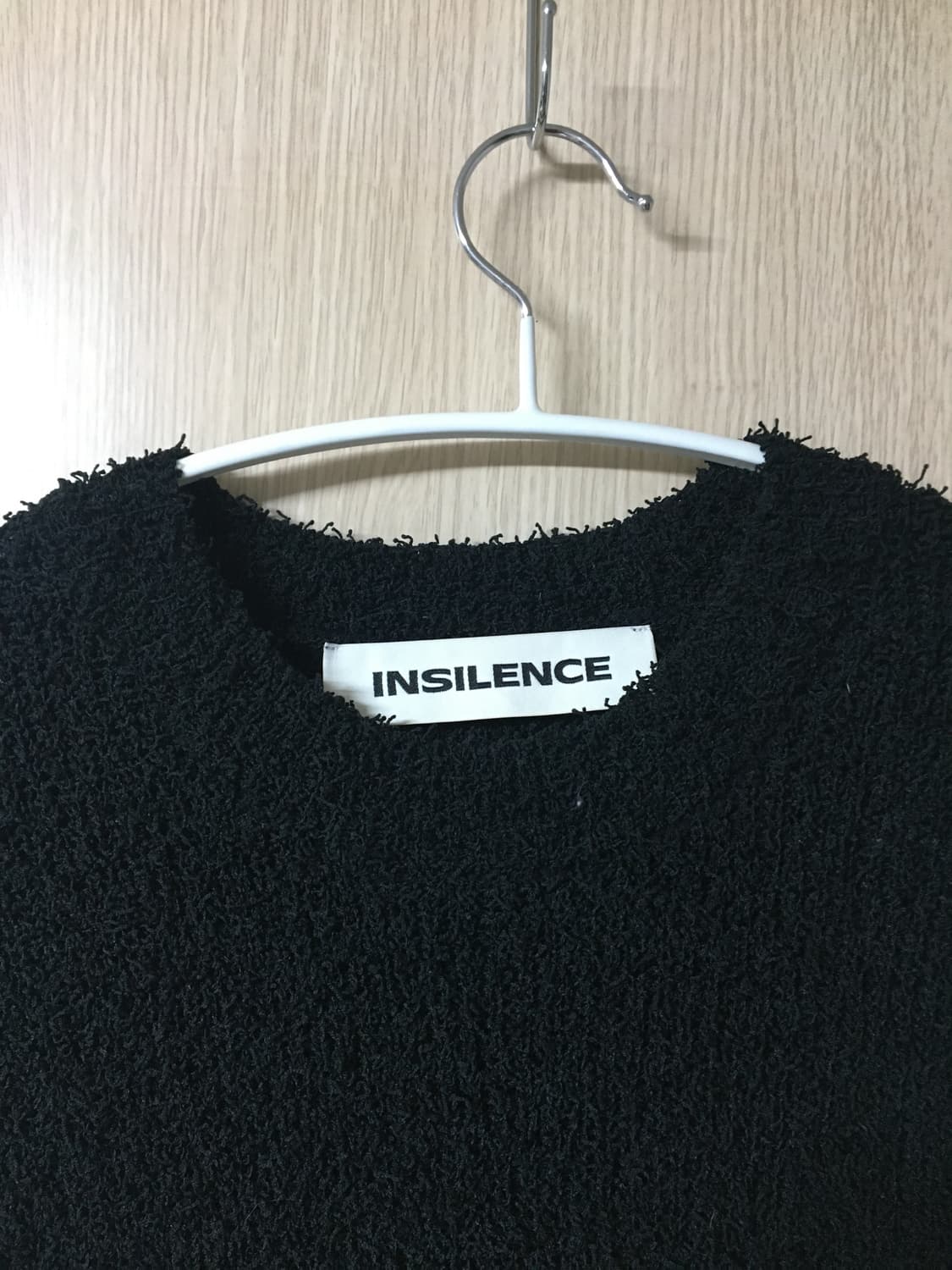 인사일런스 우먼 펜시얀 하프 슬리브 니트 블랙 상품이미지2