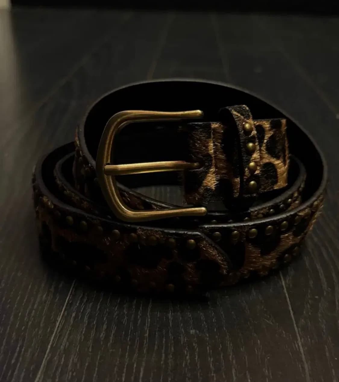 빈티지 웨스턴 레오파드 호피 벨트 새상품 상품이미지2