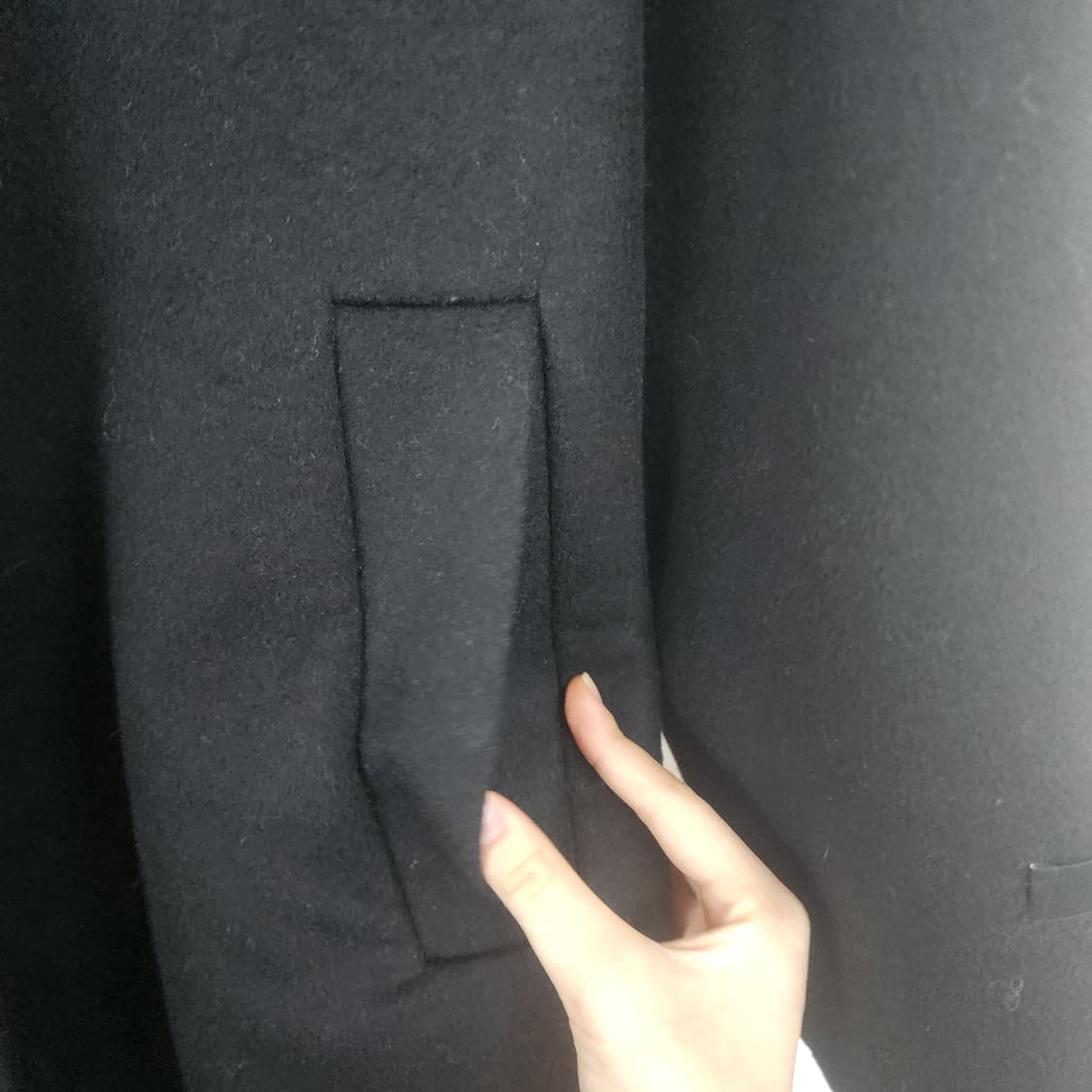 SOUP 핸드메이드 롱 코트 블랙 상품이미지5