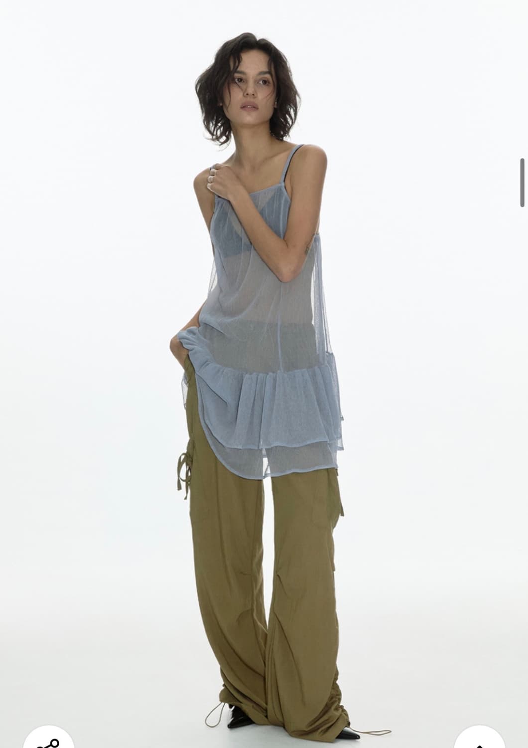 밀로 우먼 파라슈트 팬츠 카고 팬츠 리본 상품이미지3