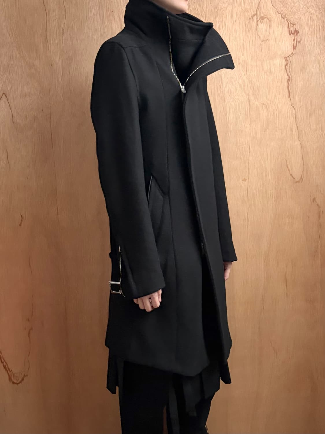 Schlüssel 사선 집업 하이넥 코트 상품이미지3