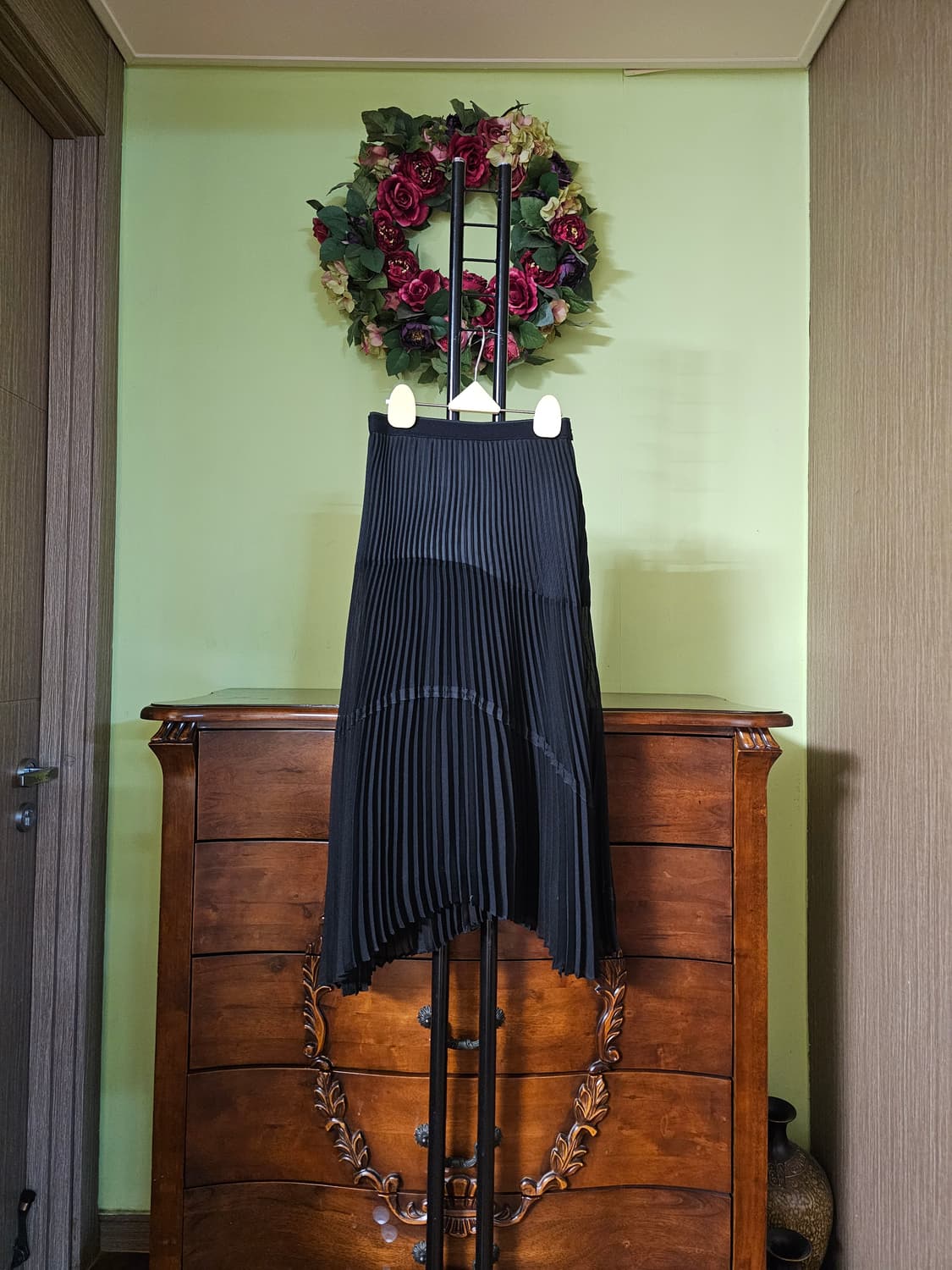 SJSJ 주름 롱스커트 상품이미지1