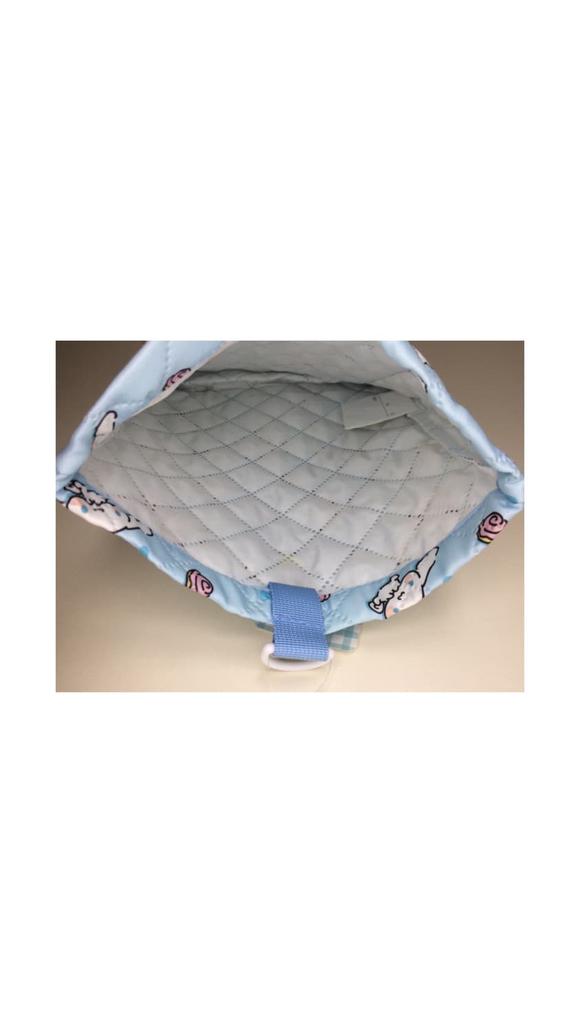 시나모롤 프링팅 퀼팅 블루 미니 토트백 상품이미지3