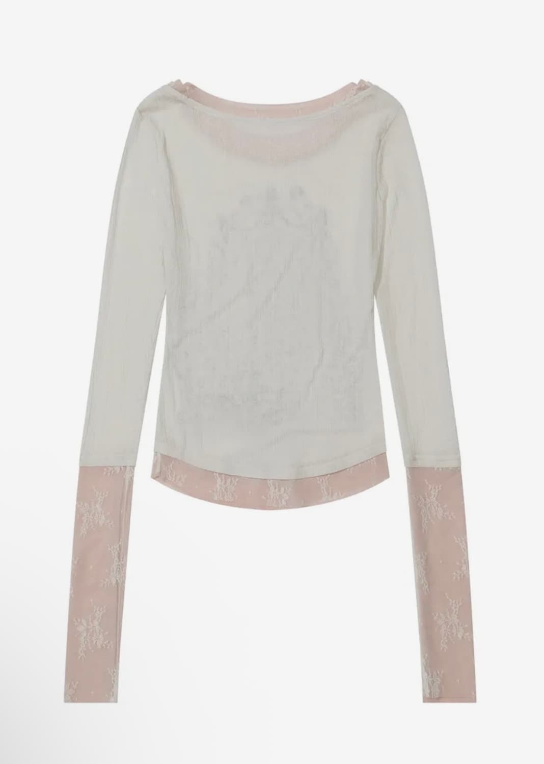 스컬프터 Triple Lace Layered Tee Ivory 상품이미지2