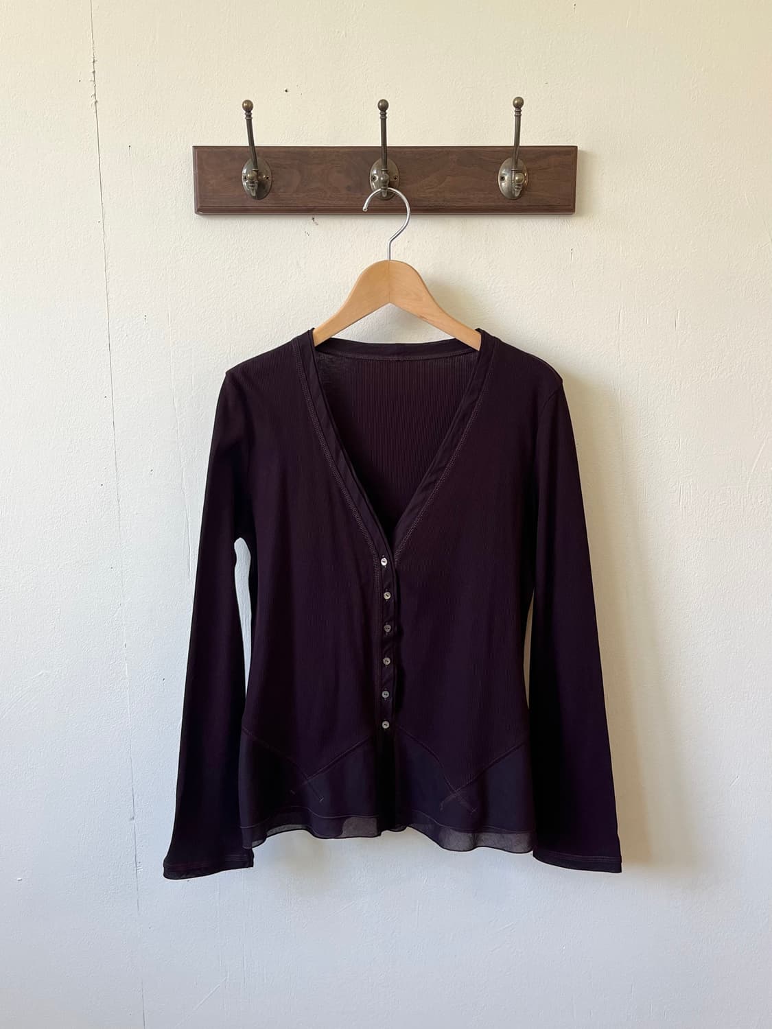 SCAPA 버건디 레이스 가디건 상품이미지2