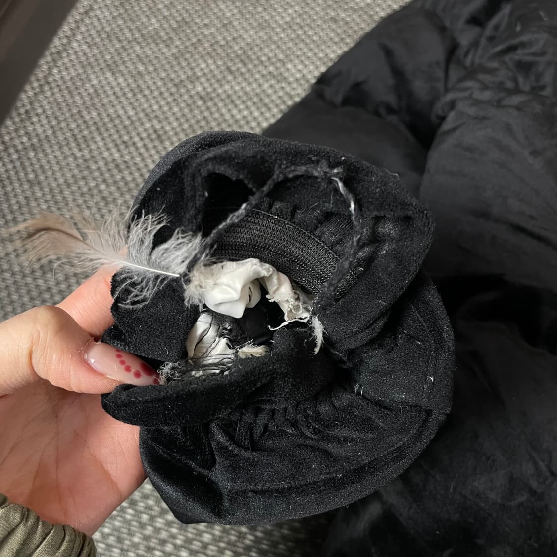 골라 블랙 스웨이드 빅로고 패딩 M 상품이미지7