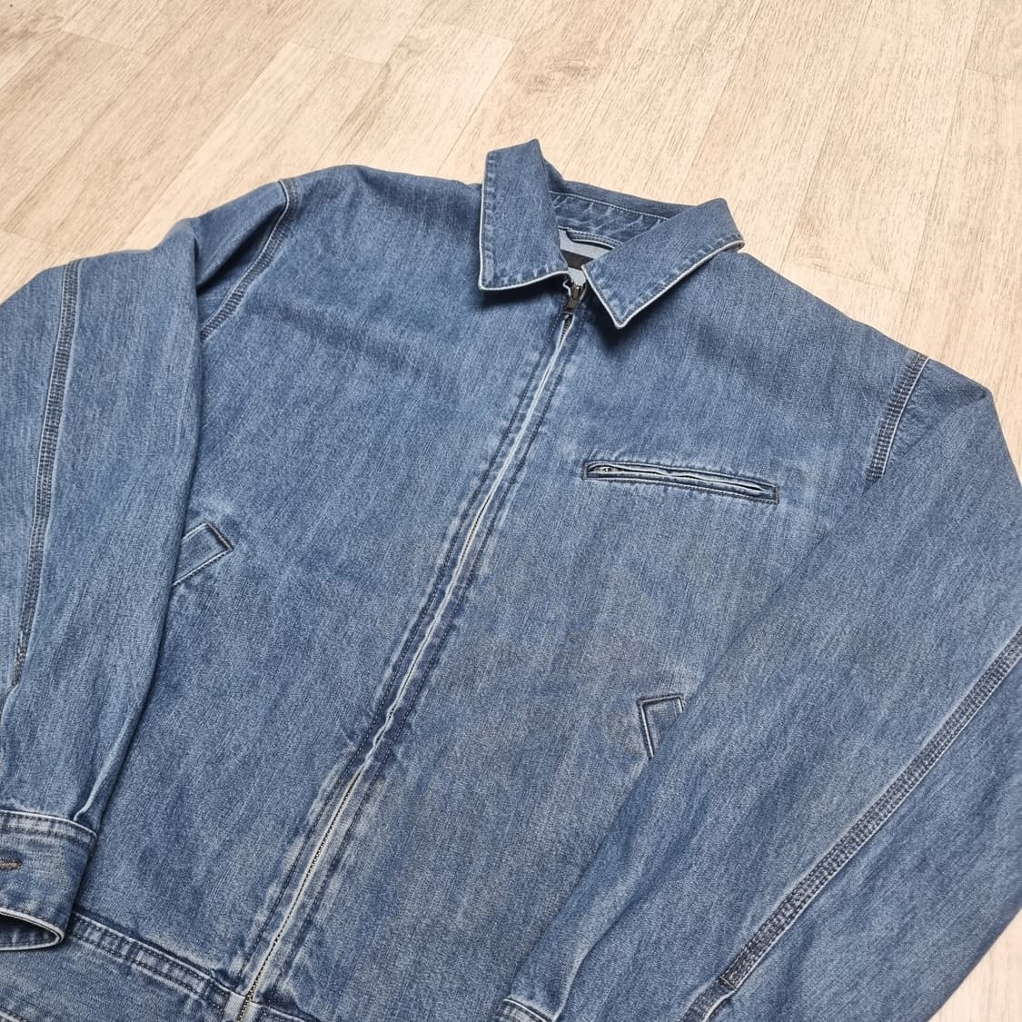 유니클로 데님 집업 블루종 XL 상품이미지2