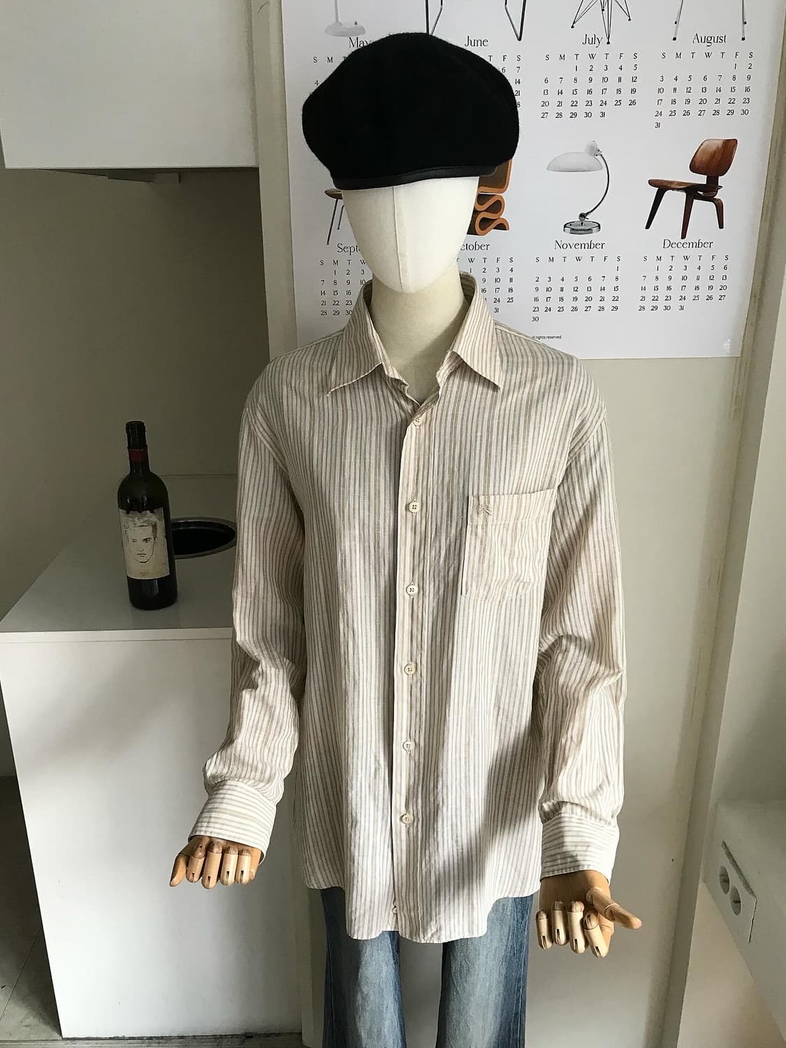 버버리 로고 스트라이프 리넨 셔츠 상품이미지7