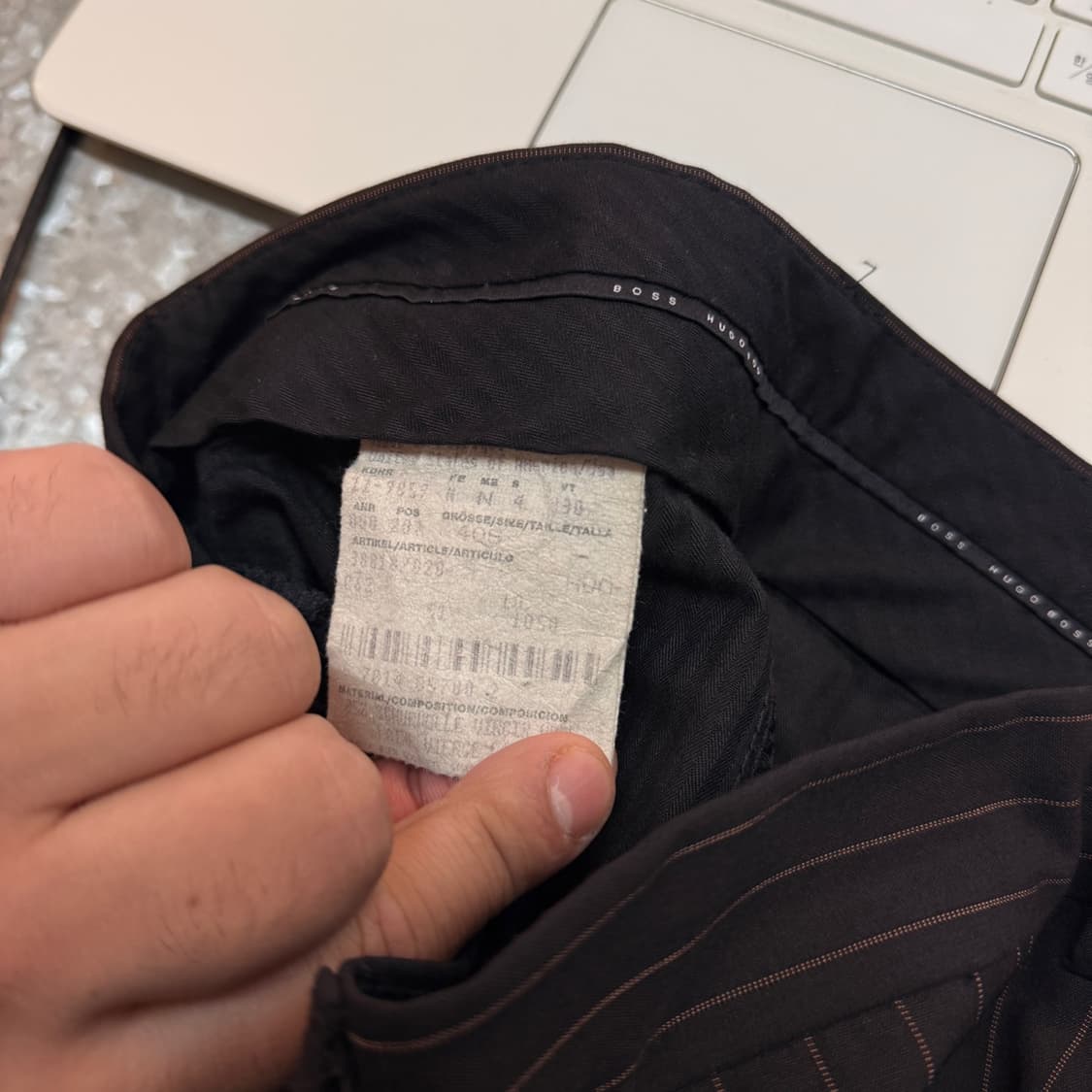 휴고 보스 USA 버건디 스트라이프 셋업 상품이미지8