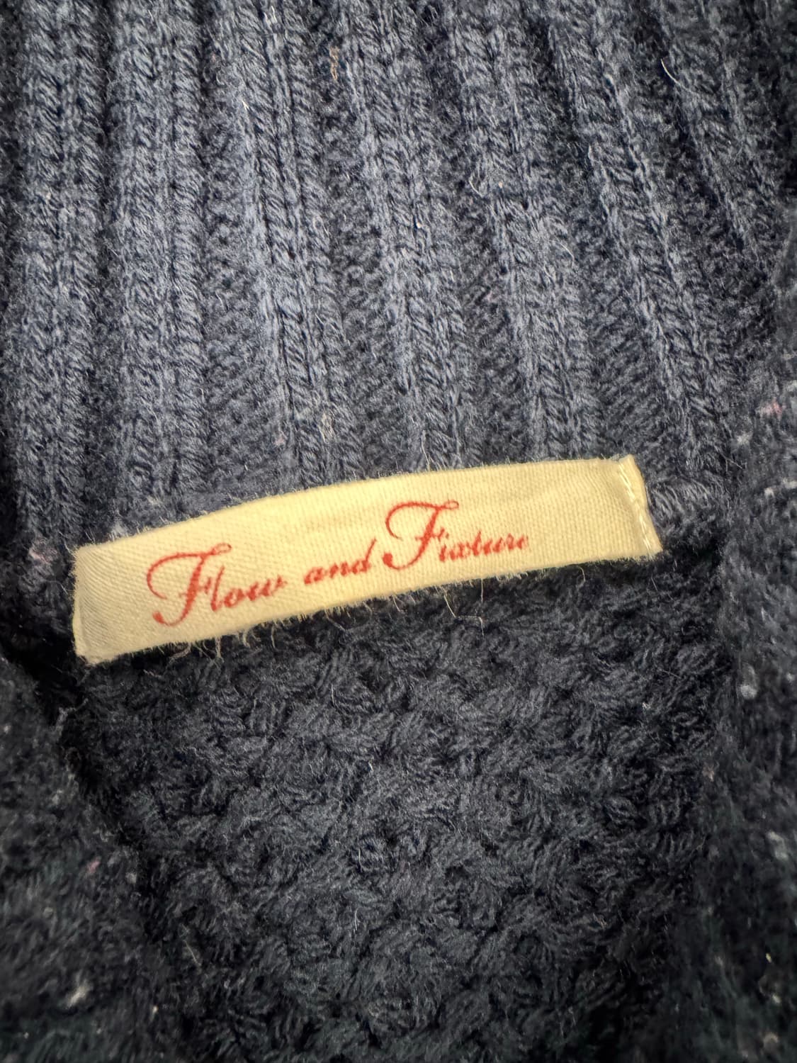 M)Japanese vintage 여성 네이비 케이블 니트 조끼베스트 상품이미지3