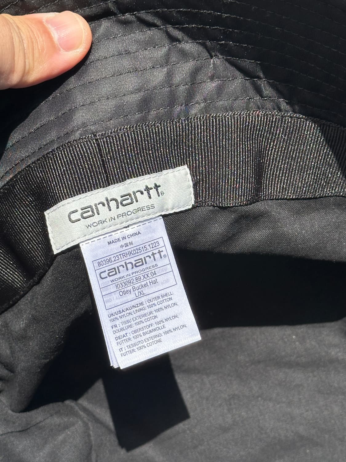 [L-XL] 칼하트 나일론 블랙 버킷햇 모자 상품이미지5