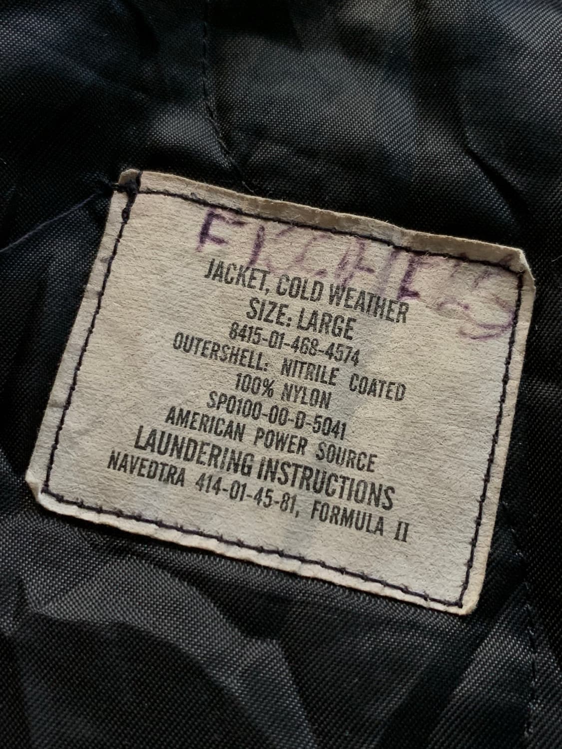 2000s 미 해군 니트릴 코팅 쉽보드 자켓 상품이미지2