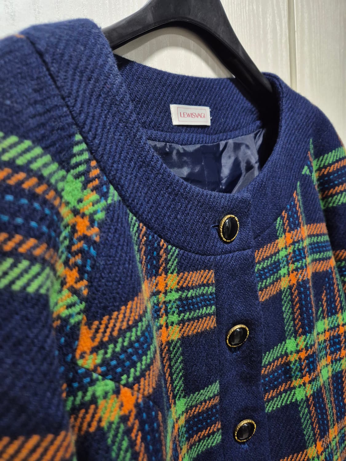 LEWISVAGLI 체크 패턴 빈티지자켓 상품이미지3