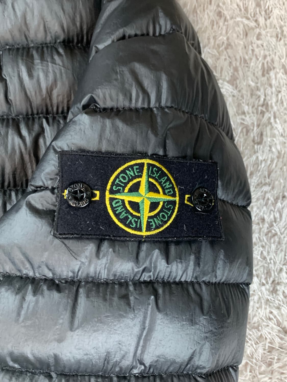 [XL] 정품 스톤아일랜드 가먼트 다이드 푸퍼 경량패딩 블랙 상품이미지5