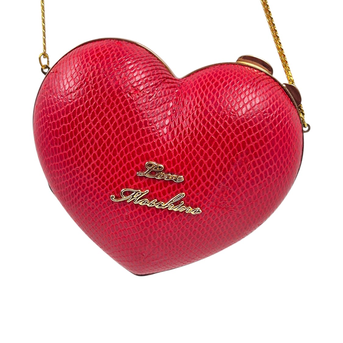 러브 모스키노 볼륨 하트 뱀피 파우치백 상품이미지5
