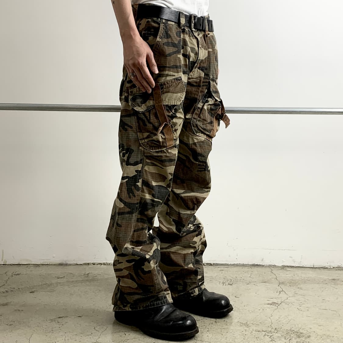 00s 에드윈 카모 카고 플레어 팬츠 상품이미지5