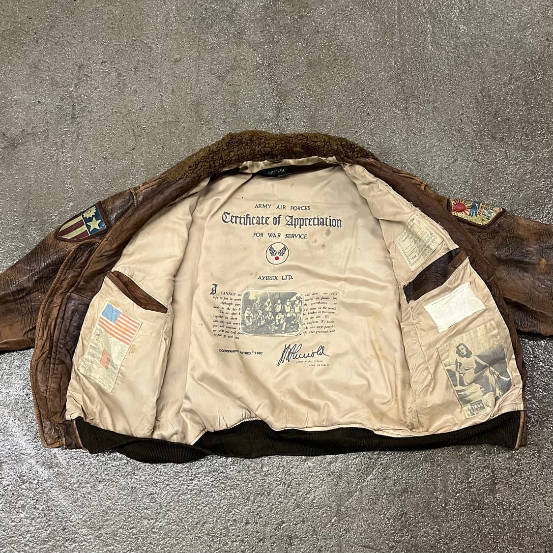 80s 아비렉스 G-1 플라이트 자켓 (105-110) 상품이미지5