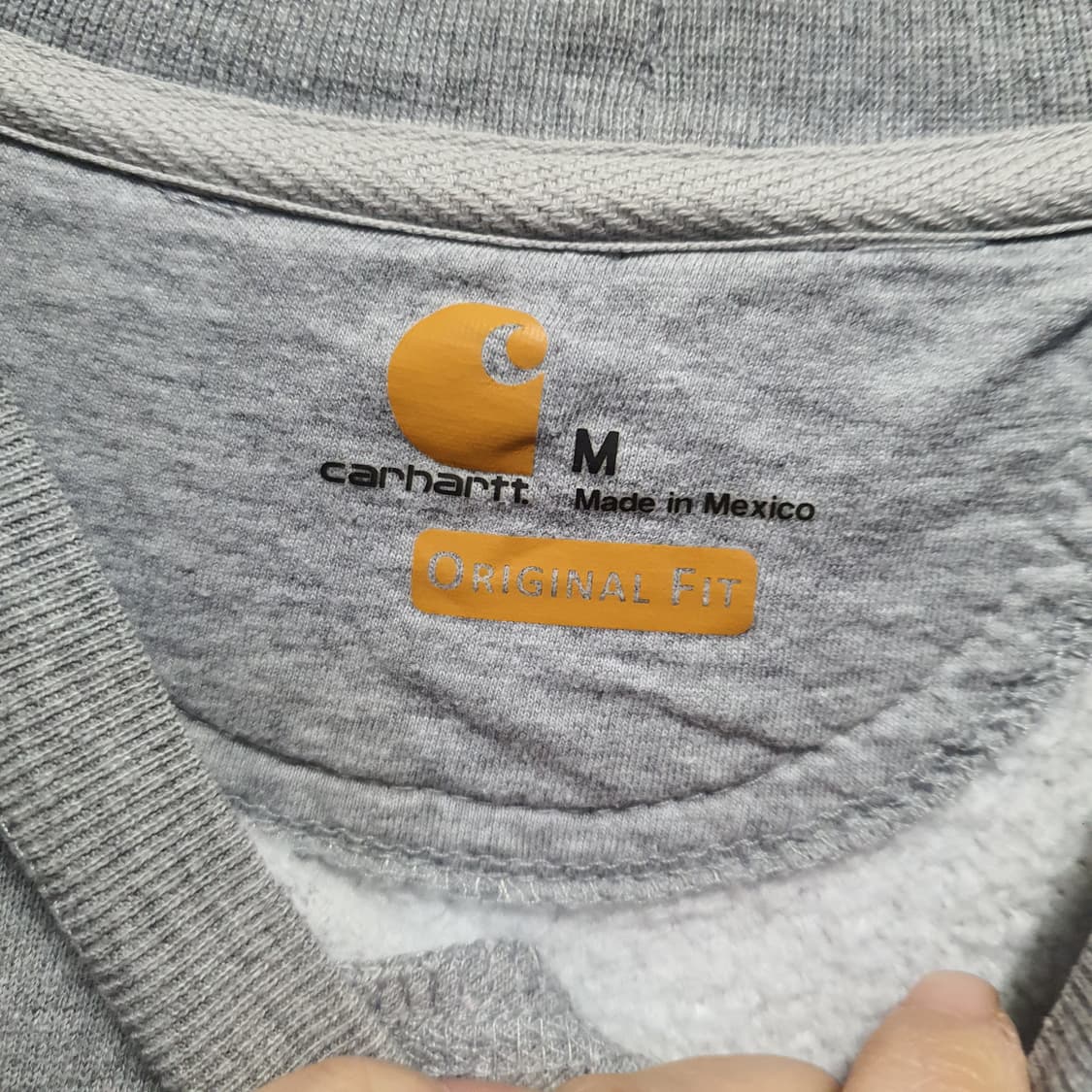 칼하트 기모 오리지널핏 맨투맨 회색  상품이미지4