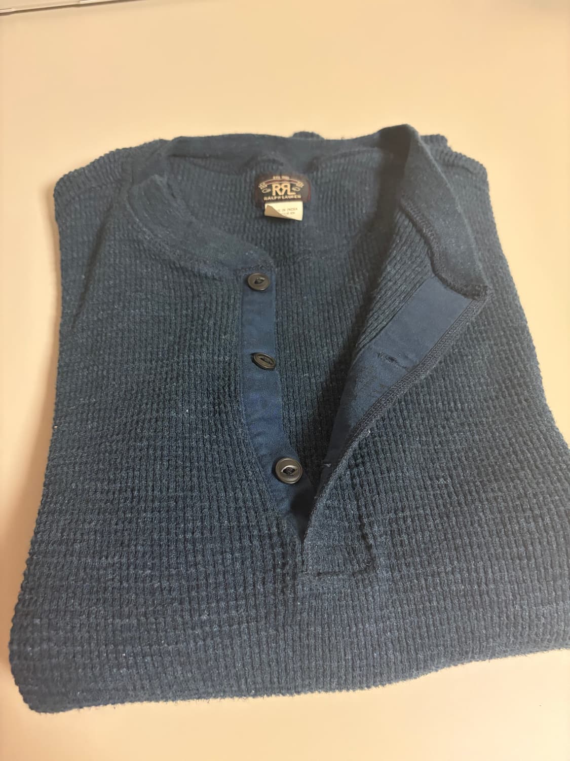 더블알엘 와플 니트 헨리넥 상품이미지2