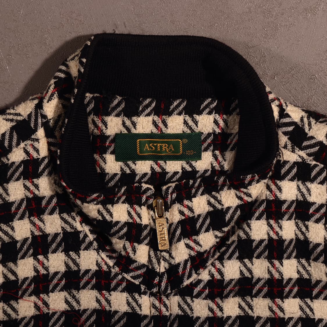 빈티지 하운드투스 울 체크 봄버자켓 C518 상품이미지3