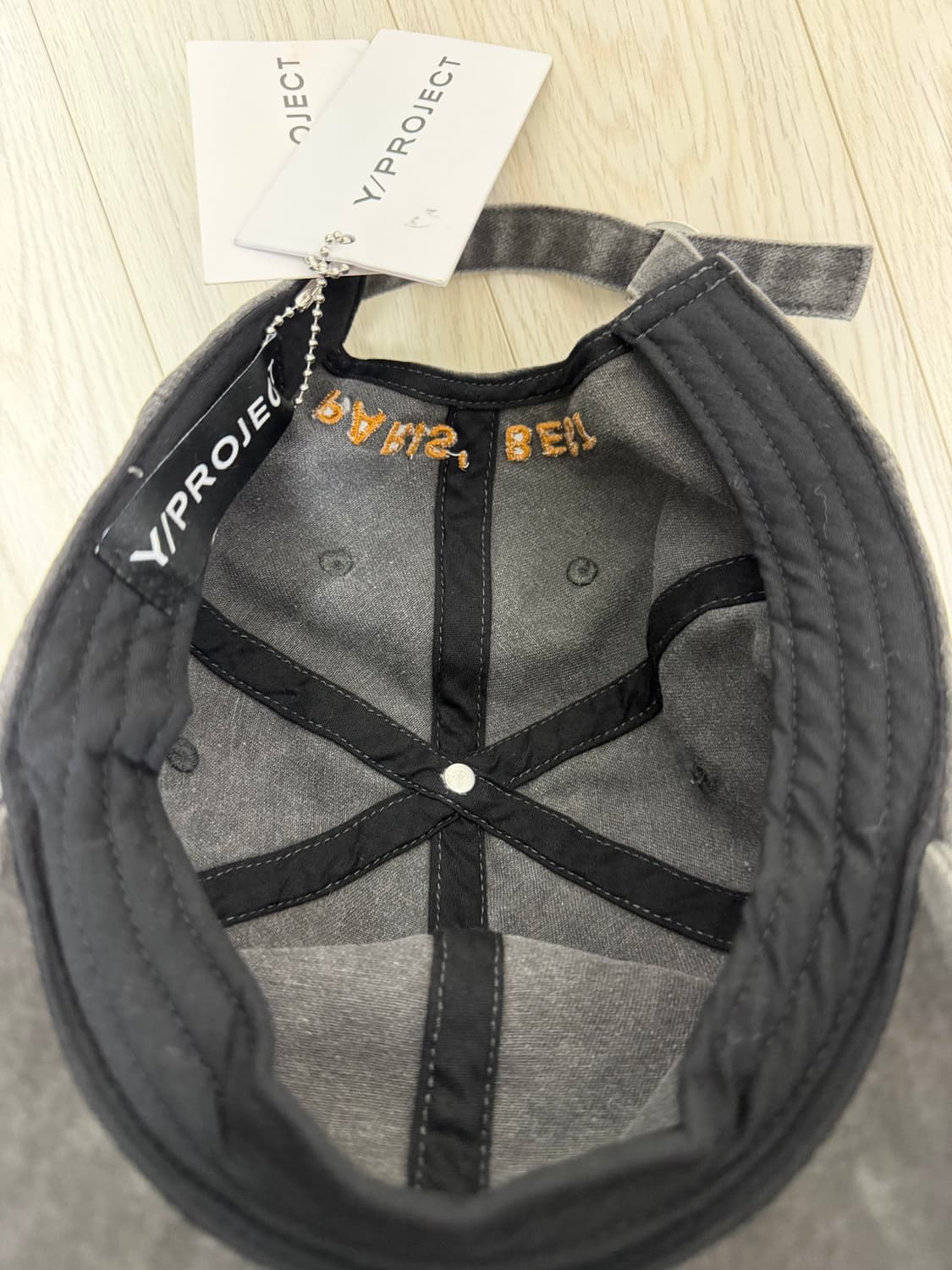 와이프로젝트 로고 패치 데님 볼캡 상품이미지4