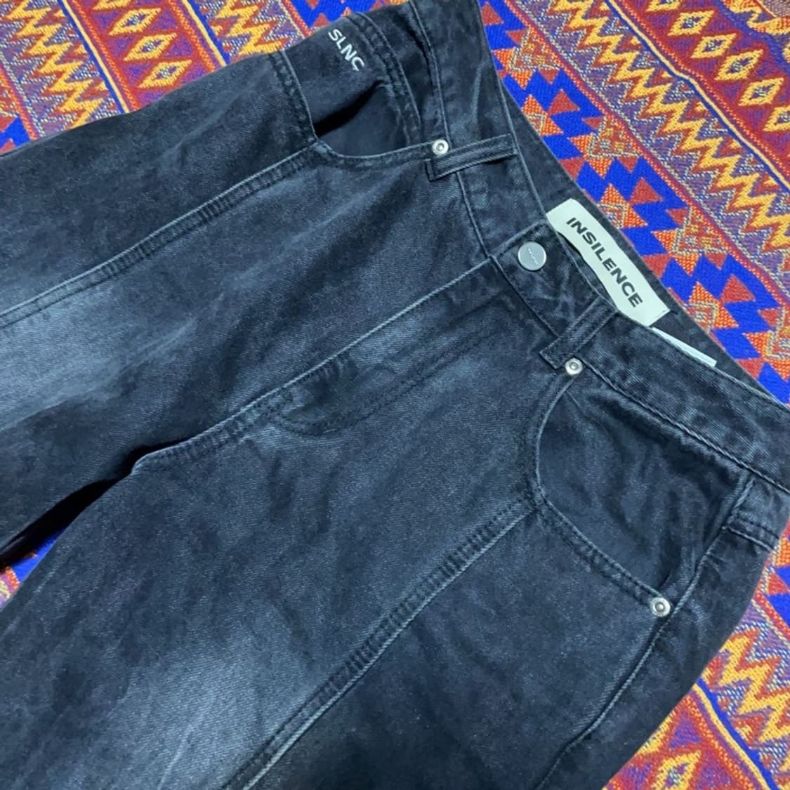 [29~30인치] 인사일런스 세미 플레어 흑청바지 상품이미지2