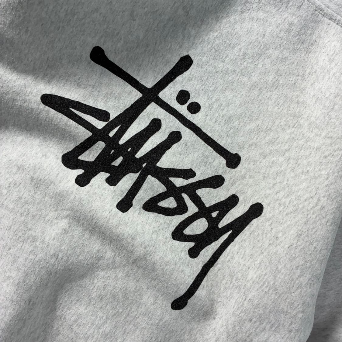 Stussy  스투시 베이직 스탁로고 그레이 후드집업 상품이미지5