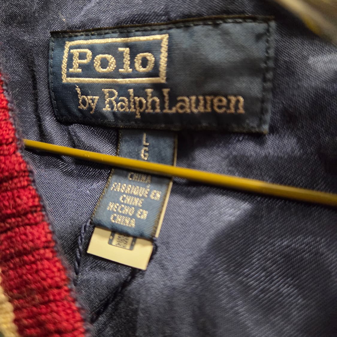 폴로 임브로이더 새틴 자켓 스카잔 L 택 달린 새상품 상품이미지5