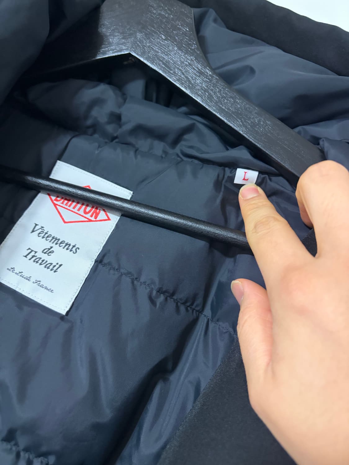 단톤 쇼트 후드 다운패딩 L 상품이미지7