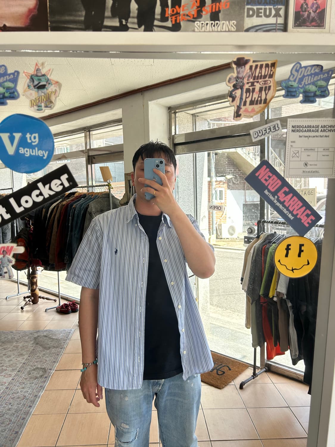 00‘s 폴로 스트라이프 하프셔츠 상품이미지6