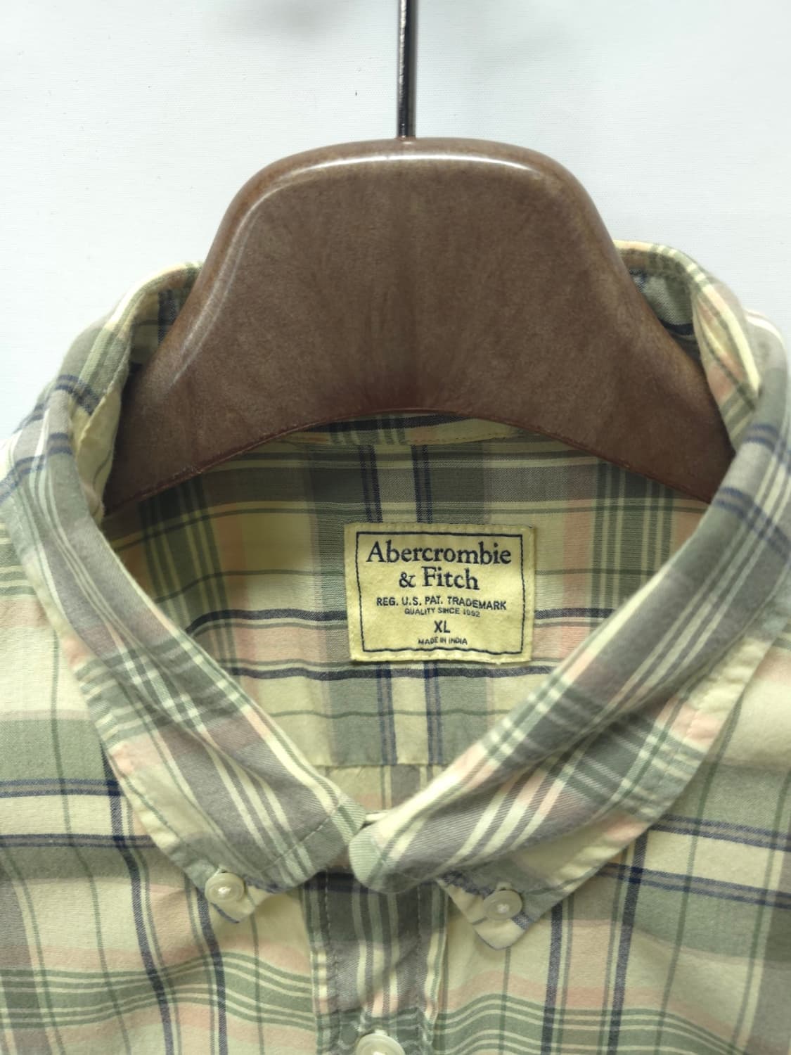 아베크롬비 빈티지무드 파스텔 체크 버튼다운 셔츠(105~110) 상품이미지4