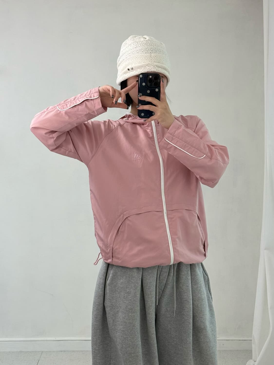 90‘s 아디다스 딸기우유 바람막이 상품이미지2