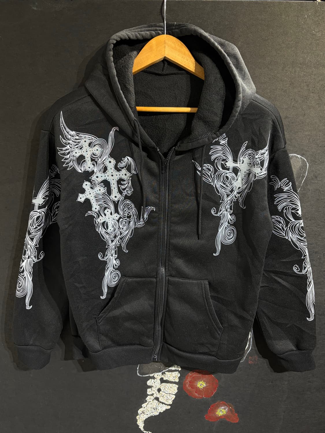 00s JPN 고딕 펑크 일본 빈티지 후드 집업 M 상품이미지8