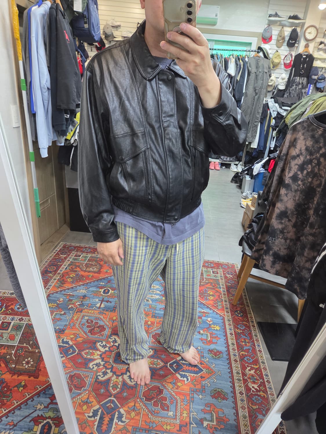 파르티멘토 투웨이 레더 봄버자켓 L 오버핏  상품이미지6