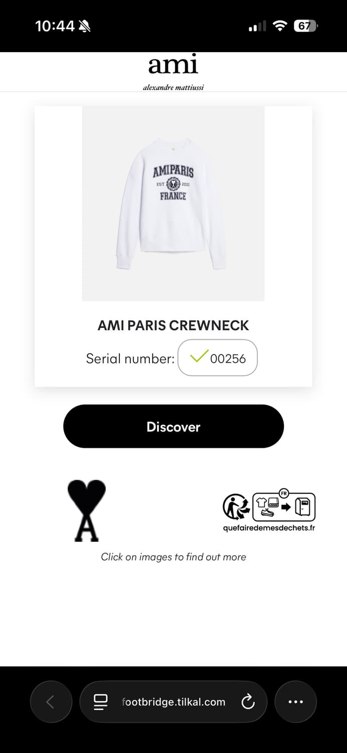 아미 정품 맨투맨(qr인증) 상품이미지4