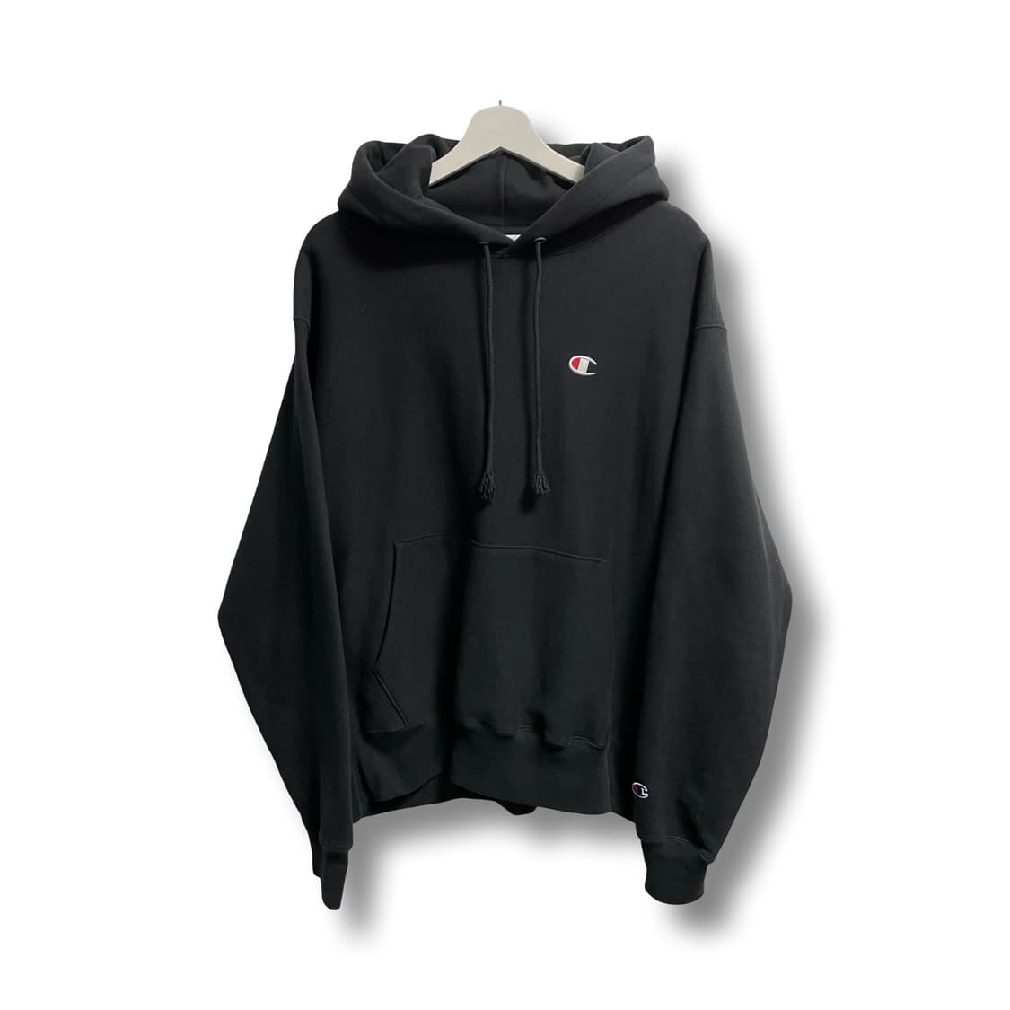 [L] 챔피온 리버스위브 빈티지 블랙 후드티 상품이미지1