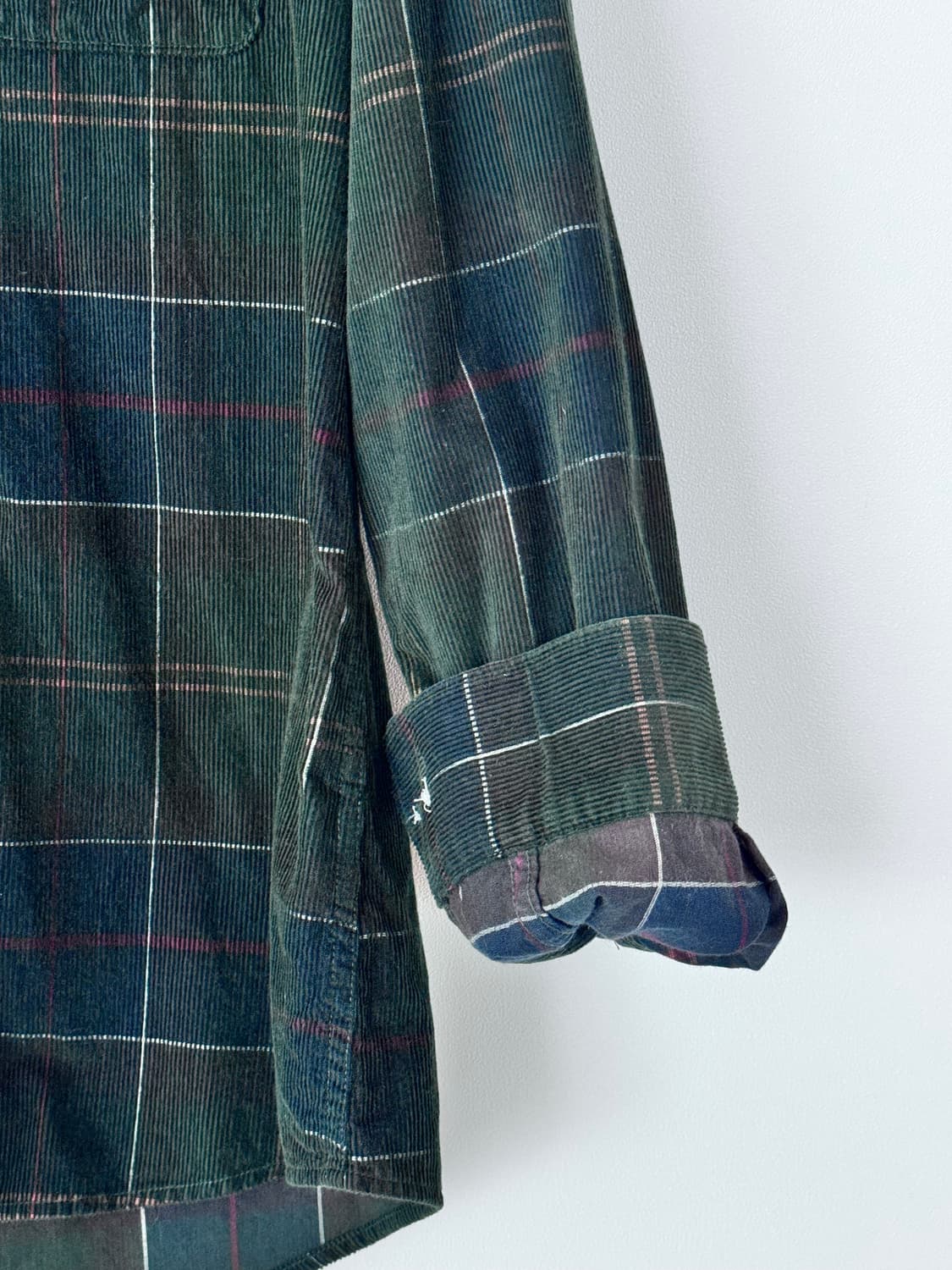 바버 코듀로이 체크 셔츠 상품이미지3