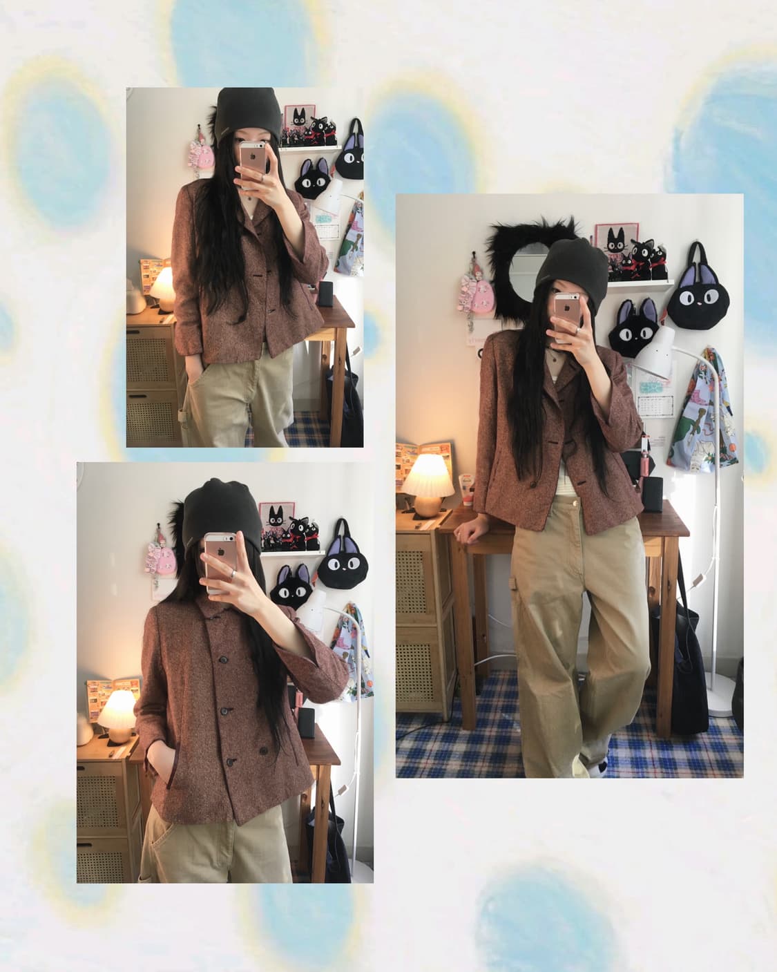 vintage autumn mood double coat brick 상품이미지1