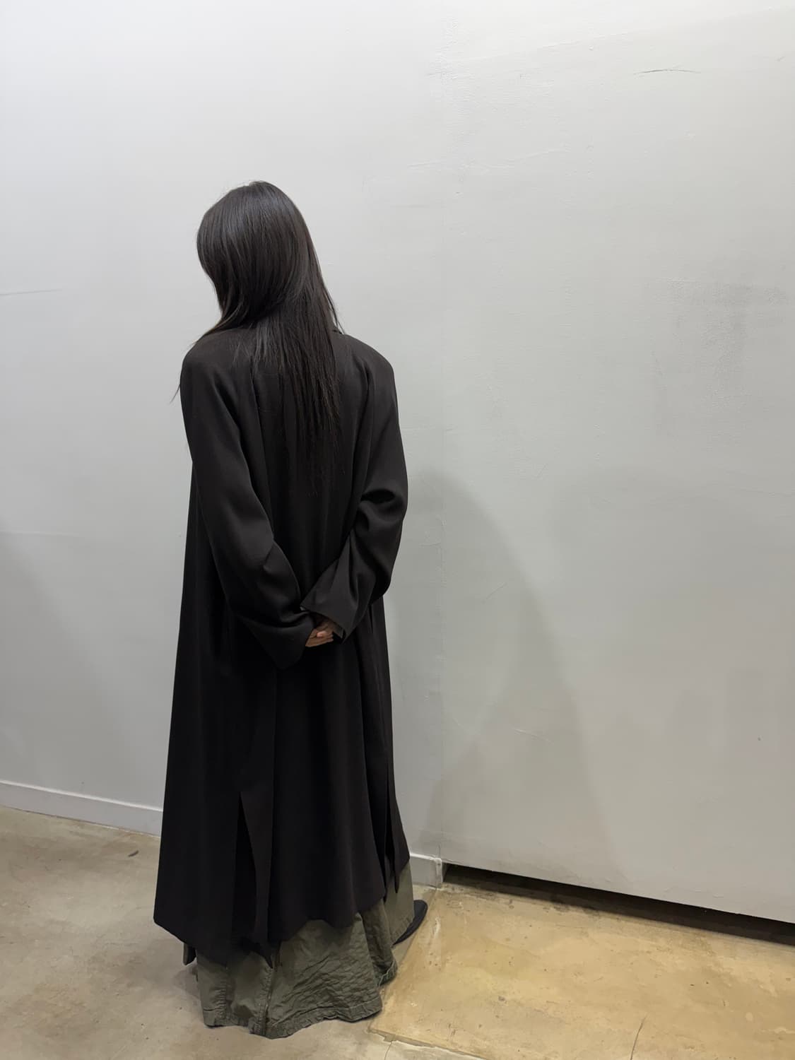 빈티지 미니멀 맥시 코트 상품이미지3