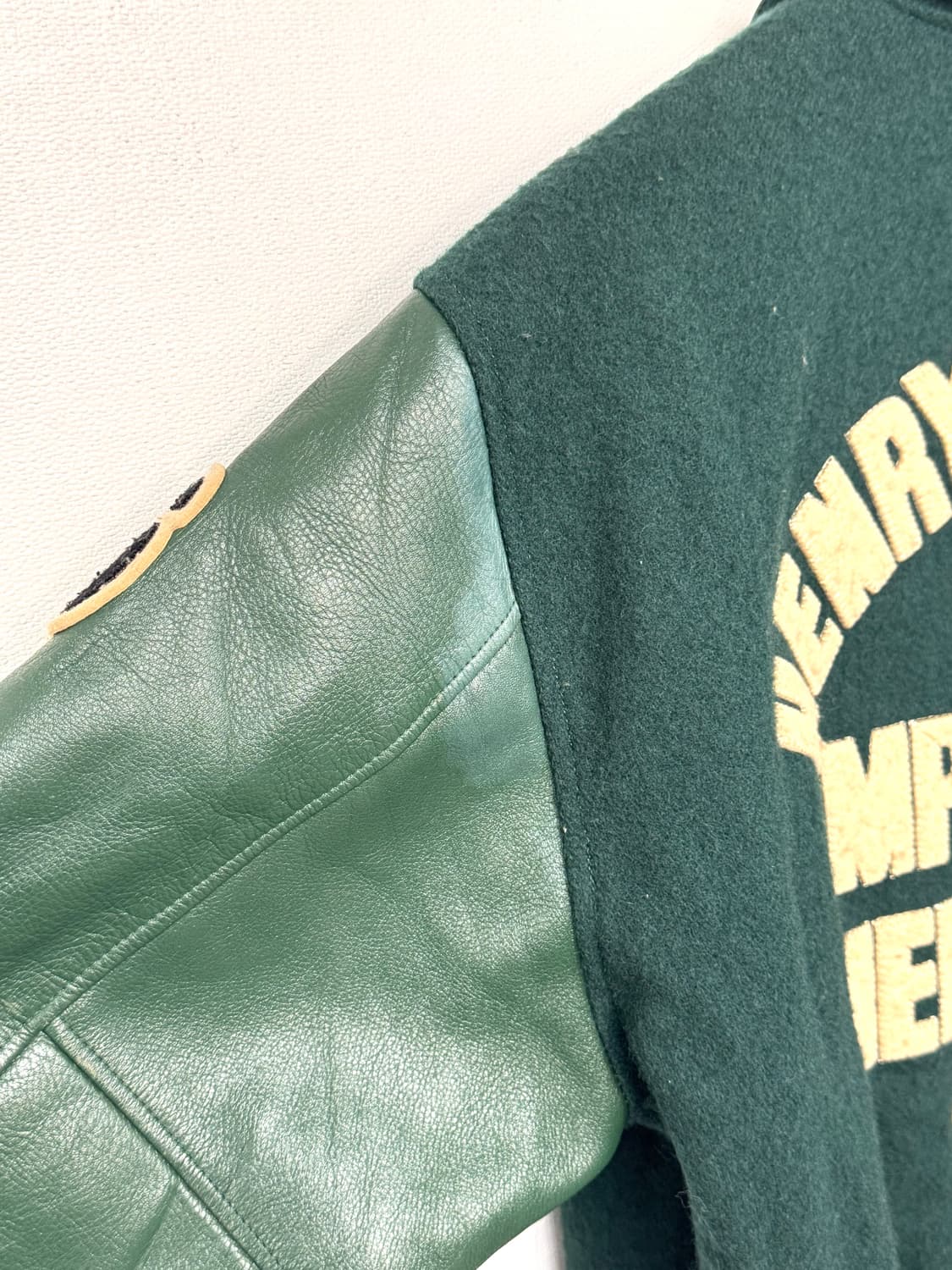 00s MPS Leather arm Varsity Jacket/O32 상품이미지5