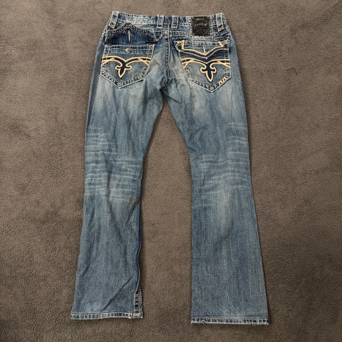 [ 정품/30 ] 락 리바이벌 빈티지 워싱 데미지 데님 청바지 상품이미지3