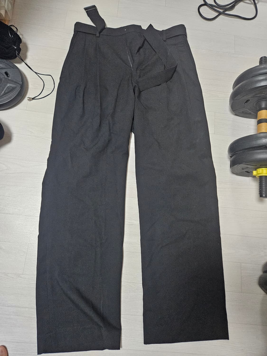  리얼 와이드 벨티드 슬랙스 상품이미지3