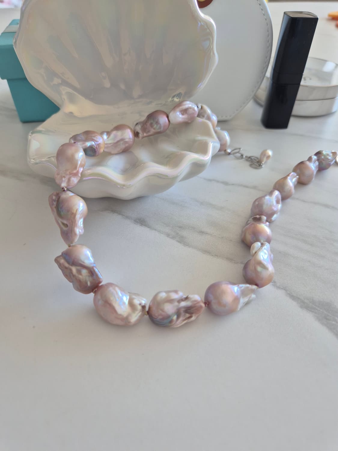 핑크바로크 담수진주 목걸이 상품이미지1