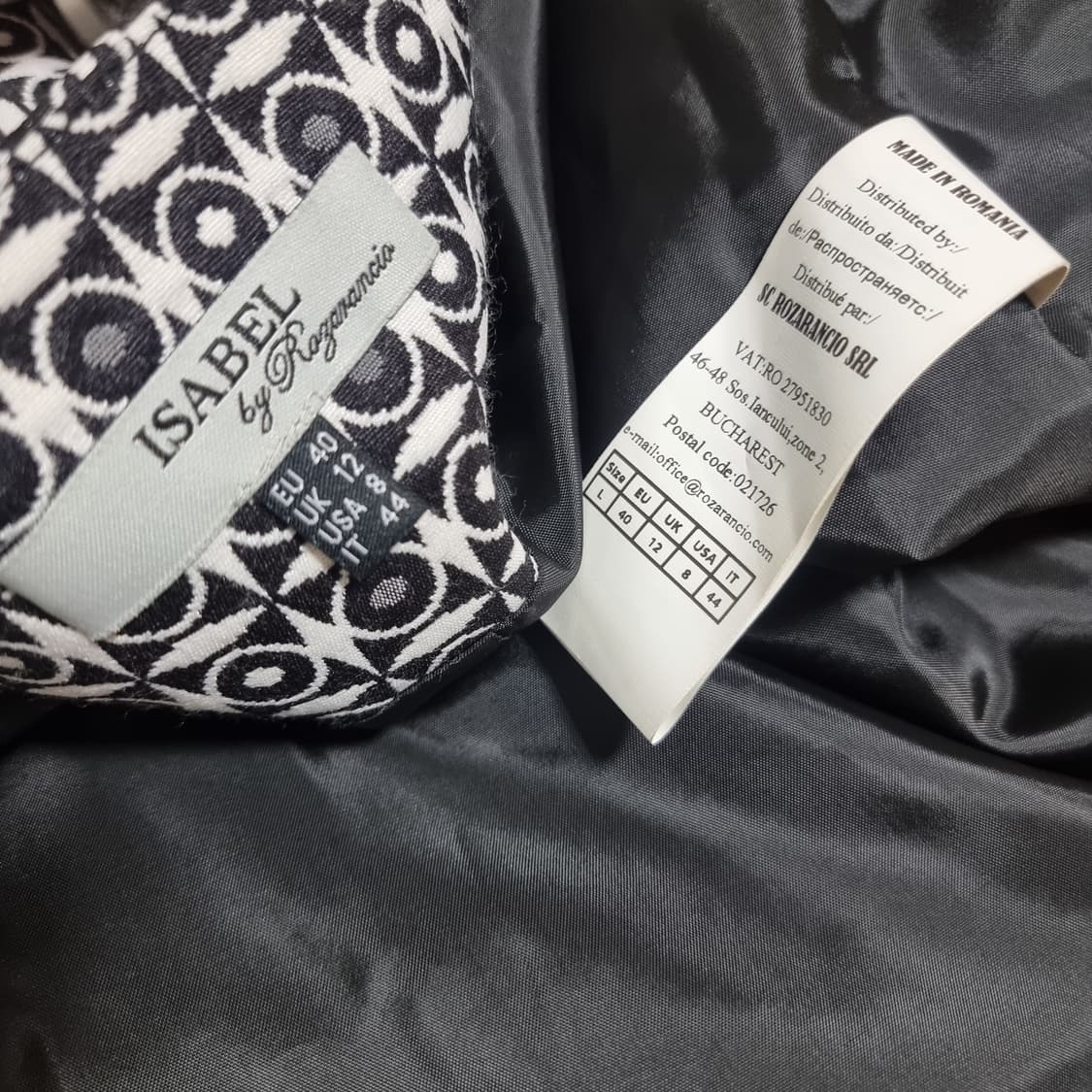 ISABEL 자카드 모노패턴 셋업 자켓 팬츠 (자켓66/팬츠29인치)  상품이미지7