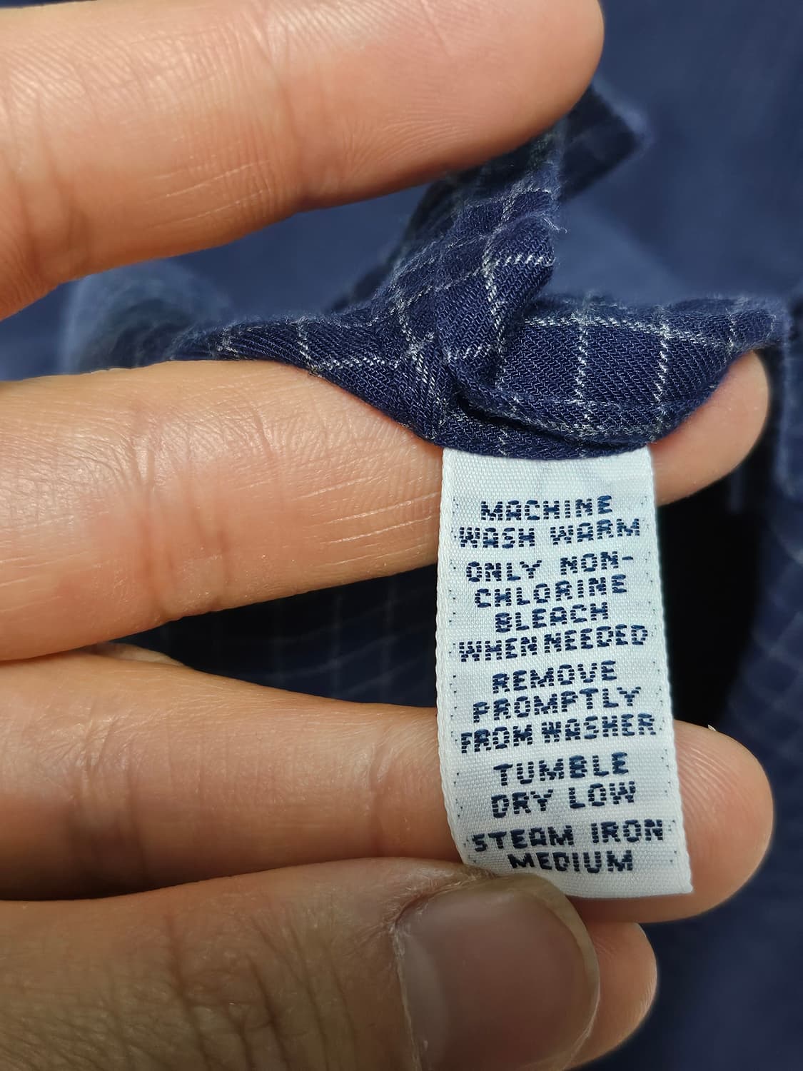 폴로랄프로렌 잔체크 빅셔츠 네이비 XXL 상품이미지3