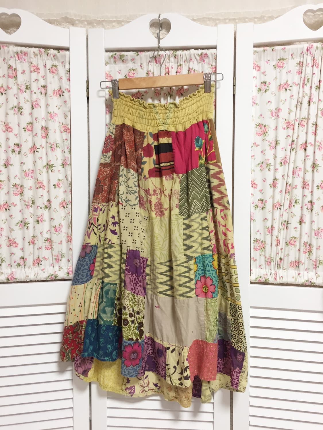 빈티지 히피모리걸 패턴 패치스커트 상품이미지1