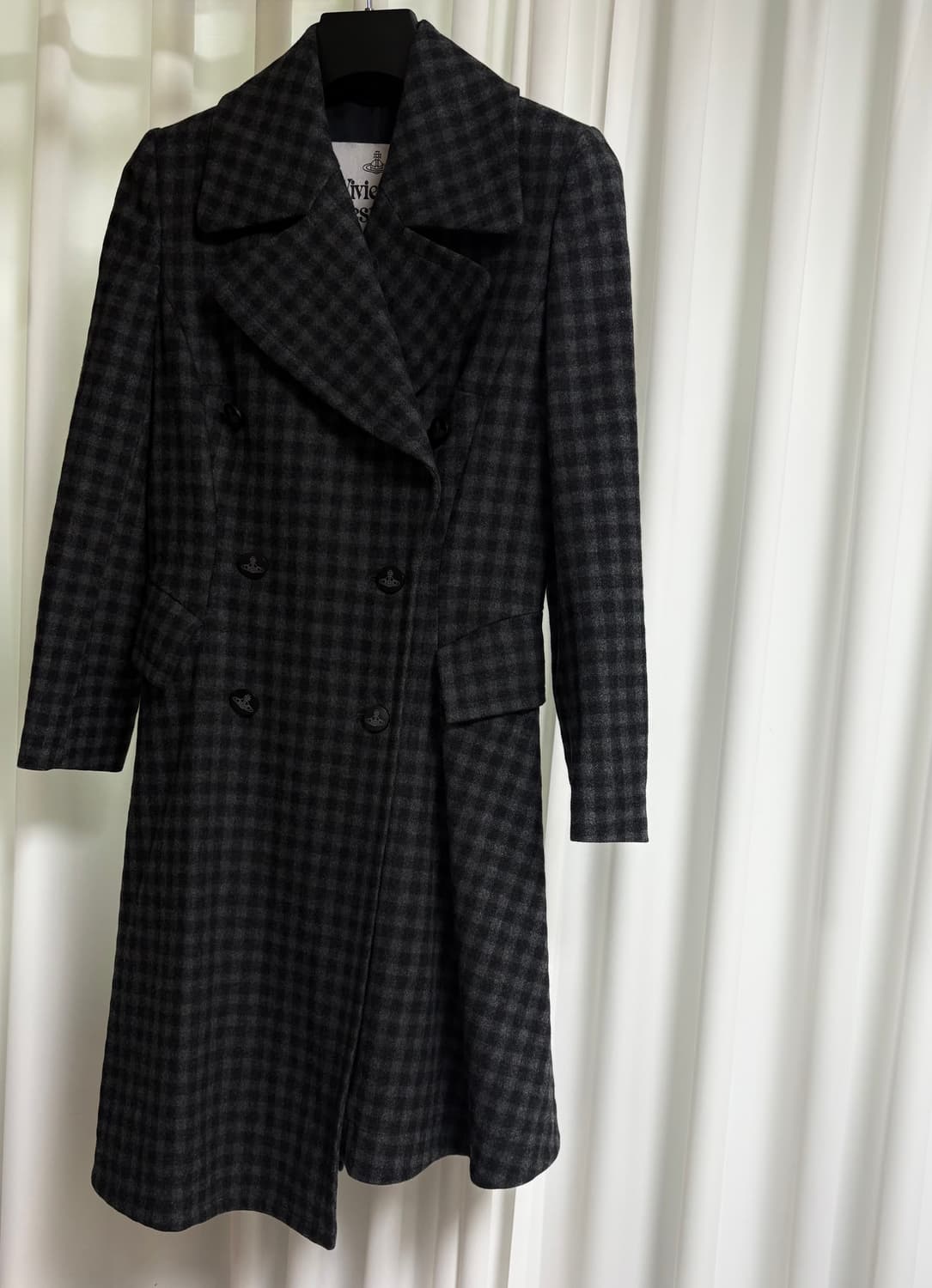 비비안웨스트우드 체크 코트 38 상품이미지1