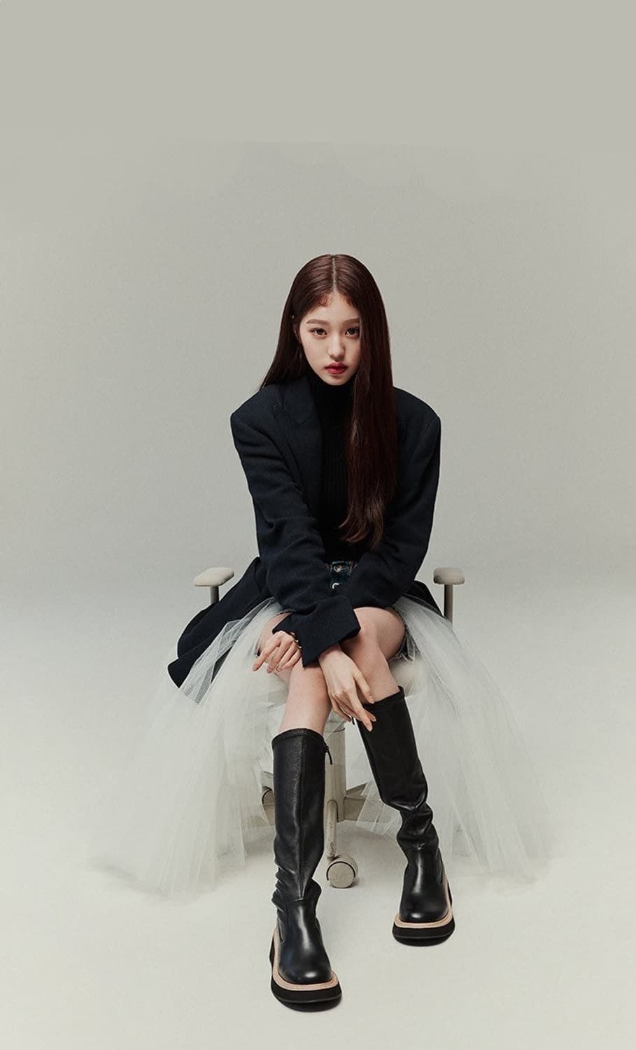 슈콤마보니 장원영 롱 부츠 램스킨 상품이미지2